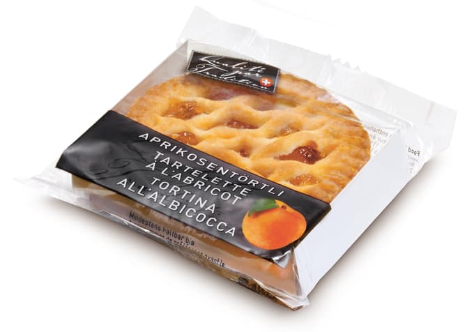 Tartelette à l’abricot, emballage individuel