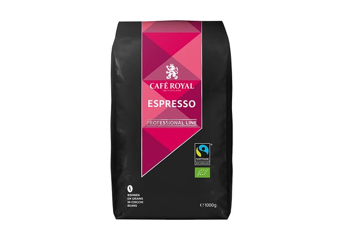 Café Royal Bio Espresso, grains de café, 8x1kg