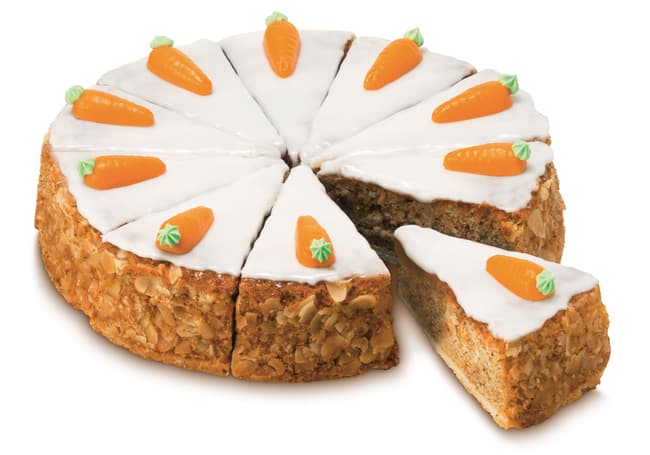 Gâteau à la carotte, tranché, Ø 24 cm, 10 pièces